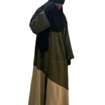 Contrast Front Open Abaya