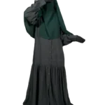 Frill Front Open Abaya
