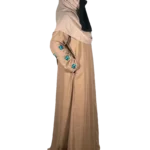 Embroidered Butterfly Sleeves Abayas- Barley Corn