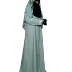Thread Sleeves Abaya Sage